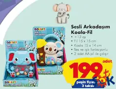 GOKİDY OYUNCAK SESLİ ARKADAŞIM KOALA-FİL fiyat ve kampanya bilgisi